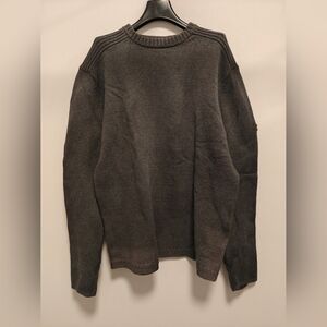 Victorinox Swiss Army men's XL Extra Large Gray Ribbed crewneck sweater